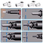 60pcs 304 Stainless Steel Rivet Nut M8 Flat Head Blind Nut Threaded Rivet Nut Rivet Nut for Threaded Insert Plys