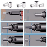 60pcs 304 Stainless Steel Rivet Nut M8 Flat Head Blind Nut Threaded Rivet Nut Rivet Nut for Threaded Insert Plys - Side View