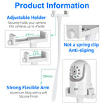 Flexible White Silicone Universal Baby Monitor Holder Tripod
