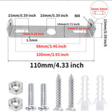 【xj】4pcs Ceiling Plate Light Bracket Ceiling Mount Hanging Lamp Holder for Wall or Ceiling Mounted Lamp Mounting Brackets with Screws Iron 110mm Silver - Front View