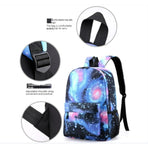 Cristiano Ronaldo Backpack 3-Piece Set, Black Youth School Backpack