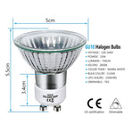 8-pack GU10 halogen bulbs 35W 220V warm white 2800K