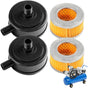20mm Thread Air Compressor Intake Filter Muffler with Plastic Cover 2pcs for Pneumatic Tools