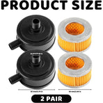 20mm Thread Air Compressor Intake Filter Muffler with Plastic Cover 2pcs for Pneumatic Tools