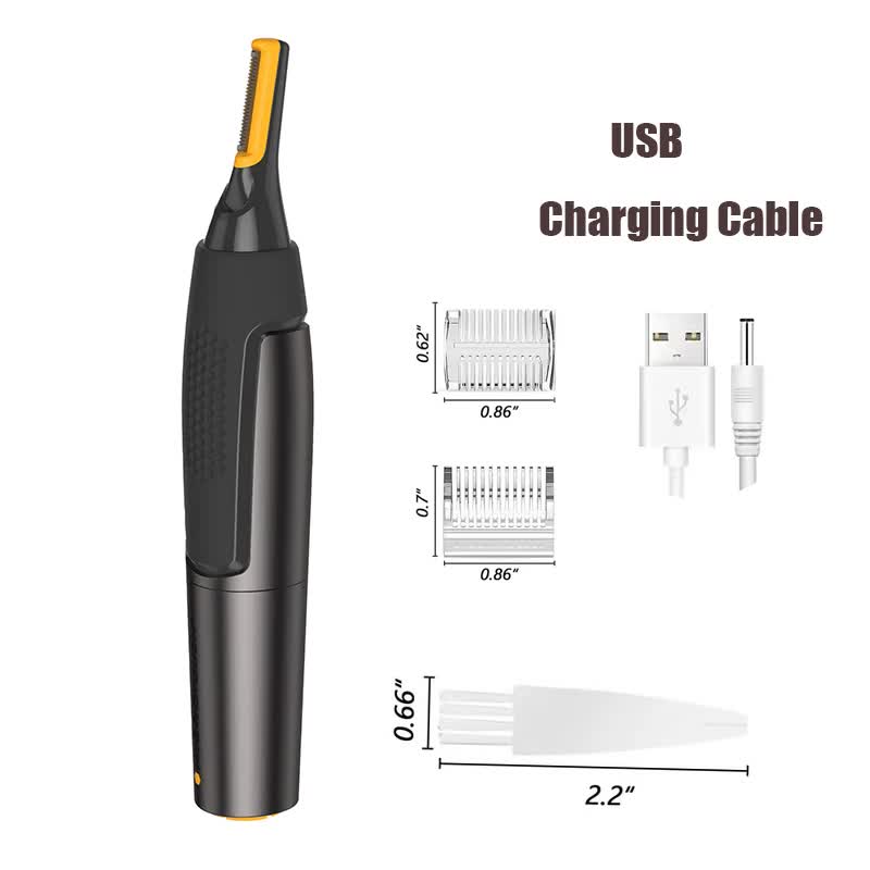 Electric Nose Hair Trimmer Men Portable USB Charging Waterproof Safe Clean Ultra-thin Precision and Ear Trimmer