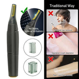 Electric Nose Hair Trimmer Men Portable USB Charging Waterproof Safe Clean Ultra-thin Precision and Ear Trimmer - Side View