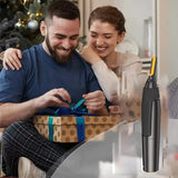 Electric Nose Hair Trimmer Men Portable USB Charging Waterproof Safe Clean Ultra-thin Precision and Ear Trimmer - Top-Down View