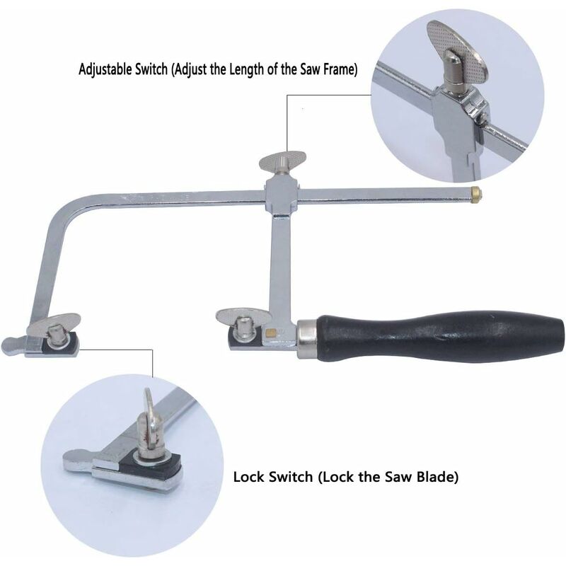 Jeweler's Saw with 144 Blades Adjustable Professional for Jewelry Making