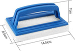 Pool Wall Brush, Sponge Pool Scrubbing Brush, 2-Piece Set, White, with Handle for Hot Tub and Pool Cleaning
