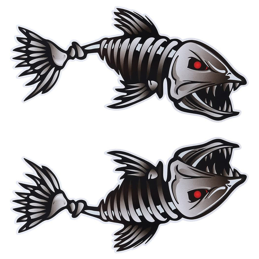 Kayak Fishing Boat Decal Sticker Set of 2, 25x13cm Reflective Car Decal Accessories