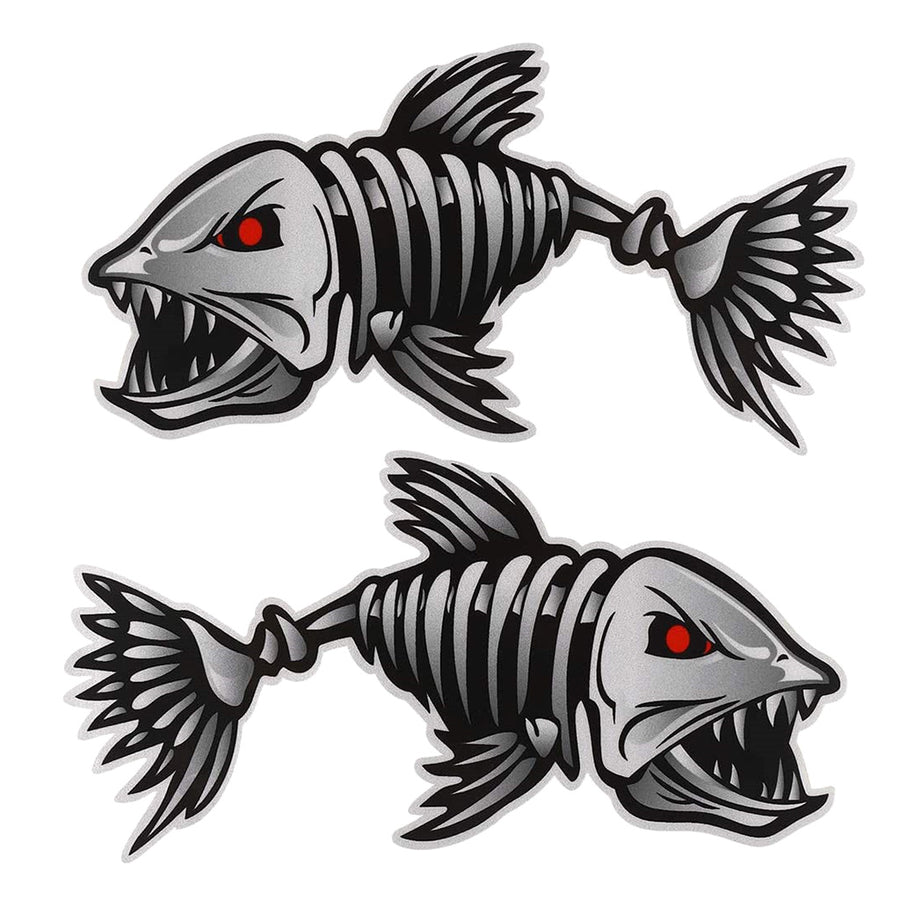 Kayak Fishing Boat Decal Sticker Set of 2, 25x13cm Reflective Car Decal Accessories