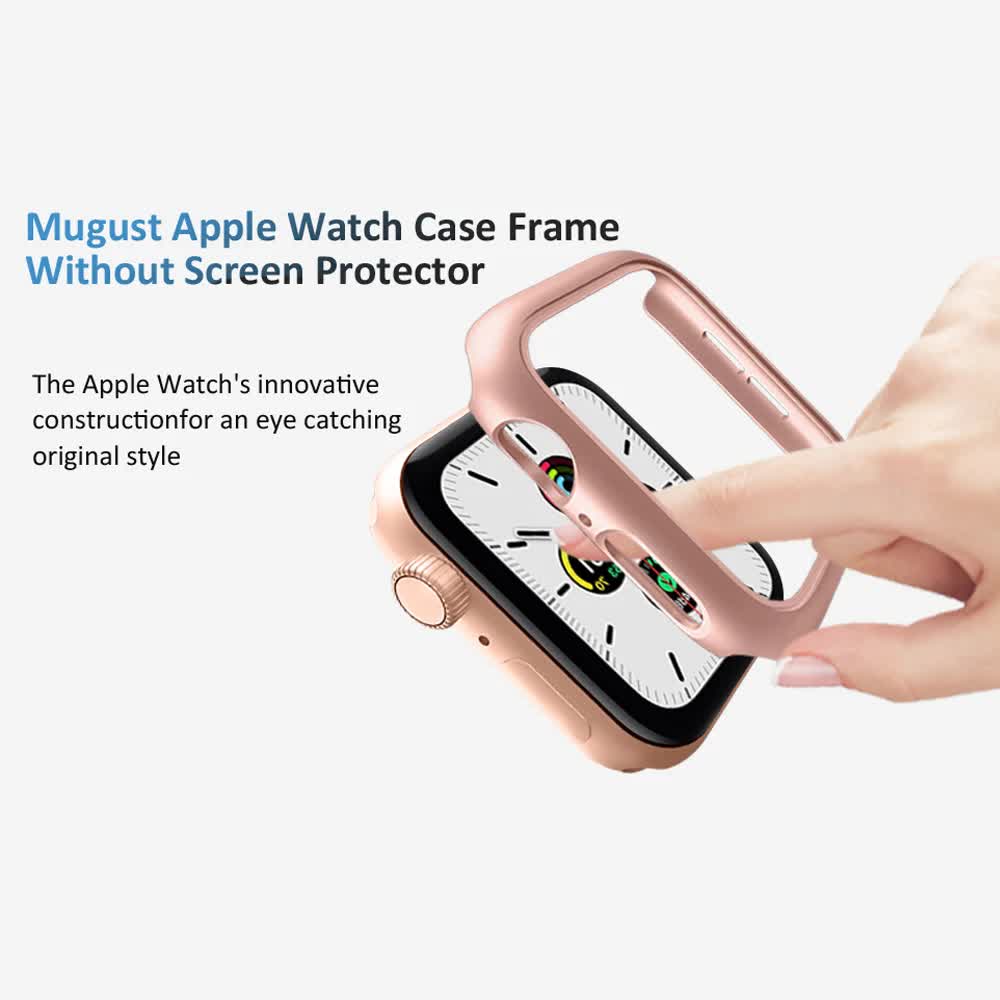 Hard PC Case for Compatible with Apple Watch 45mm 41mm 38mm 42mm 40mm 44mm iWatch SE Series 9 8 7 6 5 4 3 2 1 Matte Bumper Frame 3pcs