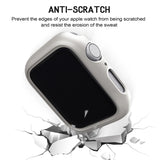 Hard PC Case for Compatible with Apple Watch 45mm 41mm 38mm 42mm 40mm 44mm iWatch SE Series 9 8 7 6 5 4 3 2 1 Matte Bumper Frame 3pcs - Rear View