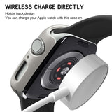 Hard PC Case for Compatible with Apple Watch 45mm 41mm 38mm 42mm 40mm 44mm iWatch SE Series 9 8 7 6 5 4 3 2 1 Matte Bumper Frame 3pcs - Close-Up Angle
