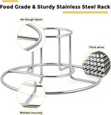 2-Pack Beer Can Chicken Holder for Grill Smoker Oven, Vertical Stainless Steel Beer Butt Chicken Stand for Whole Chicken Roaster, Food Grade & Non-Toxic Rack for Tender and Juicy Chicken - Side View