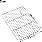 Small Baking Rack Set of 2, Stainless Steel Metal Roasting Cooking Racks, Size – 8.6"x6.2", Non Toxic & Rust, image 2