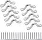 10Pcs M8 316 Stainless Steel Bimini Boat Top PAD Eye, Eye Straps, Tie Down, Kayak Deck Loops, Tie Down Anchor Point, Footman's Loop for Kayak Canoe Rigging