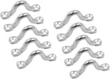 10Pcs M8 316 Stainless Steel Bimini Boat Top PAD Eye, Eye Straps, Tie Down, Kayak Deck Loops, Tie Down Anchor Point, Footman's Loop for Kayak Canoe Rigging - Top-Down View