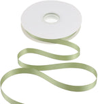 Sage Ribbon 1/2 Inch Sage Green Satin Ribbon Green Silk Ribbon for Wedding Decor Thin Sage Green Ribbon for Gift Wrapping Hair Ribbon for Craft - 50Yards