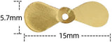 Pack of 100 Large Topwater Propeller Blades Prop Spin Custom Surface Wooden Lure Parts - Side View