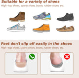 Heel Lifts, Gel Shoe Lifts for Uneven Legs 0.47 Inch Heel Lifts for Leg Length Discrepancy Soft Height Increase Insoles Shoe Lifts for Women Men, Comfort Half Foot Pads for Heel Pain - Side View