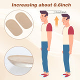 Heel Lifts, Gel Shoe Lifts for Uneven Legs 0.47 Inch Heel Lifts for Leg Length Discrepancy Soft Height Increase Insoles Shoe Lifts for Women Men, Comfort Half Foot Pads for Heel Pain - Top-Down View