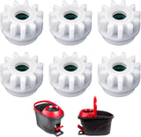 6Pcs Spin Mop Replacement Parts, Spin Mop Bucket Clutch Bearing Gear Replacement Compatible with Ocedar, One Way Bearing Bucket Gears Pedal Repair Replacement for Vileda and More Rotation Mop