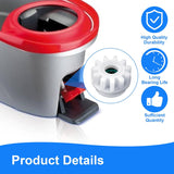 6Pcs Spin Mop Replacement Parts, Spin Mop Bucket Clutch Bearing Gear Replacement Compatible with Ocedar, One Way Bearing Bucket Gears Pedal Repair Replacement for Vileda and More Rotation Mop - Side View