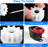 6Pcs Spin Mop Replacement Parts, Spin Mop Bucket Clutch Bearing Gear Replacement Compatible with Ocedar, One Way Bearing Bucket Gears Pedal Repair Replacement for Vileda and More Rotation Mop - Top-Down View