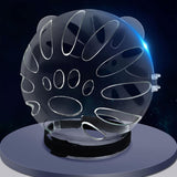Pet Recovery Space Helmet Anti-Lick/Anti-Bite Head-Cover Breathable- Helmet Grooming Help Supplies Muzzles for Biting - Top-Down View