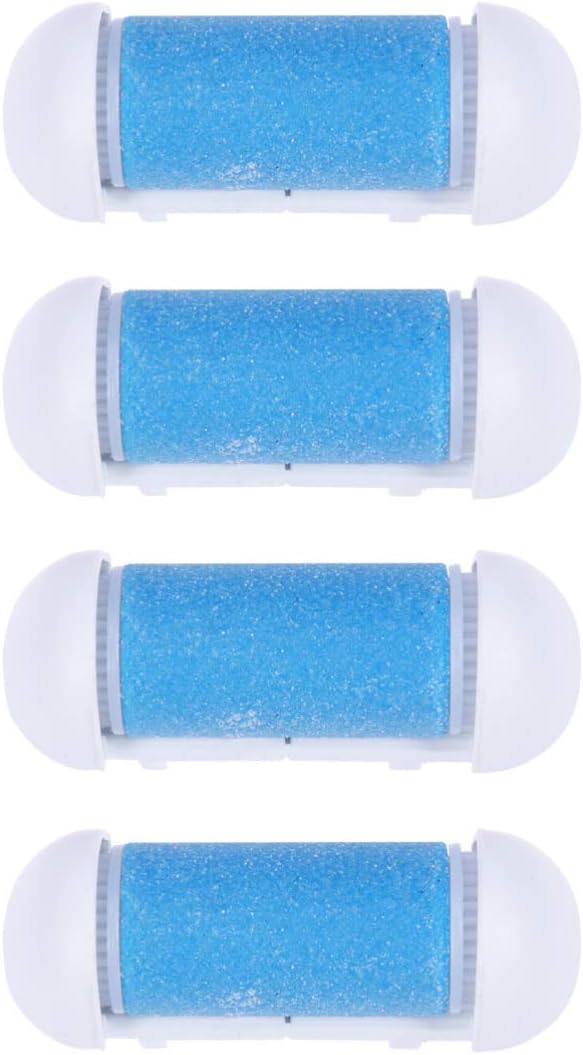 Electric Foot Remover 4pcs Replacement Roller Refill Head Pedicure Hard Skin Remover Rollers Electric Remover Accessories Foot File Foot Sander(Blue)