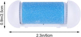 Electric Foot Remover 4pcs Replacement Roller Refill Head Pedicure Hard Skin Remover Rollers Electric Remover Accessories Foot File Foot Sander(Blue) - Front View