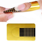 Gold Nail Templates 500 pcs Nail Forms - Compatible with Professional Nail Art - Front View