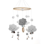 Baby Crib Mobile Music Box Pendant Clock Bedside Safe Toy for Infants, Compatible with YUX, Gray