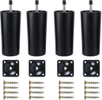 Sofa Replacement Legs 4-Pack Plastic Furniture Legs with Mounting Plates, Compatible with yux Model