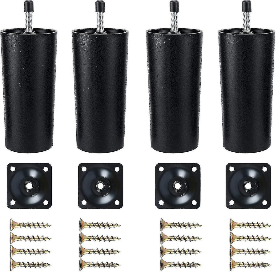 Sofa Replacement Legs 4-Pack Plastic Furniture Legs with Mounting Plates, Compatible with yux Model