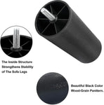 Sofa Replacement Legs 4-Pack Plastic Furniture Legs with Mounting Plates, Compatible with yux Model