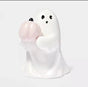 Halloween Resin Middle Finger Ghost Decorations 8CM Pink Pumpkin Ghost with Spranks for Garden and Crafts