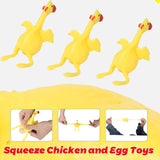 Stress Relief Squeeze Toy Laying Hen Ventilation Chicken Keychain, Trick Yux Compatible