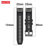 Silicone Strap for Garmin Fenix 7X 7 7S 6X 6 Pro 6S 5 5X Plus Compatible with Descent mk2i mk3 Fenix 13 13 26mm 51mm - 45-Degree Angle