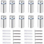 Stainless Steel Spacer Screws 12X40mm for Glass Advertising Axis Mounting with 20x Screws and Accessories