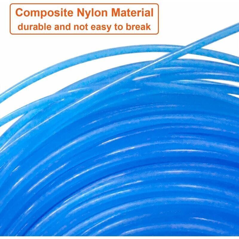 Round Nylon Wire Spool for Trimmer Brushcutter Diameter 1.6 mm Length 100 m, Replacement Wire Trimmer Wire..DEBUNS