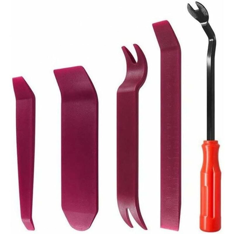 Car Stereo Removal Tool, Plastic Door Panel Pry Tool, Breaker Tool, Screwdriver, Four-Piece Set, Plastic Buckle, Screwdriver 6 Inch