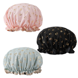 Shower Caps, 3-pack for women, waterproof and double layered