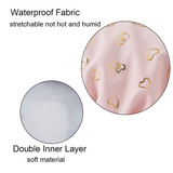 Shower Caps, 3-pack for women, waterproof and double layered - Side View