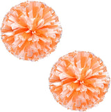 2 Pack Cheerleader Pom Poms Sports Dance Cheer Plastic Matte Pom Poms 12 inch Ring Handle Pom Poms Cheerleading for Sports Team Spirit Cheering