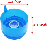 40 Pcs Non Spill Caps,Anti Splash Bottle Caps,Replacement Water Bottle Snap On Cap,Reusable Non-Spill Cap for 55 mm 3 and 5 Gallon Water Jugs - Side View
