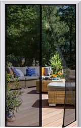 Magnetic Screen Door, Heavy Duty Self-Sealing, Screen Size 50"x81", Fit Door Size up to 48x80 Inches, Hands-Free Durable Fiberglass Screen Doors with Gravity Sticks, Push Pins, Frame Hook&Loop Strips