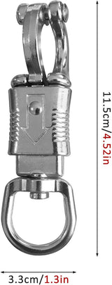 Ackron Panic Snap，Quick Release U-Type Snap Quick Release Clip Suitable for Lead Ropes Tie Offs Rotatable Eye Quick Release Buckle Clips Animals Riding Accessories 2 Piece - Front View