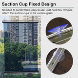 LXLA One-Way Mirror Roller Shade with Suction Cups, Punch-Free Single Way See-Through Clear Sun Blocking Reflective Insulation Curtain, Window (Size : 33×100cm/13×39in)